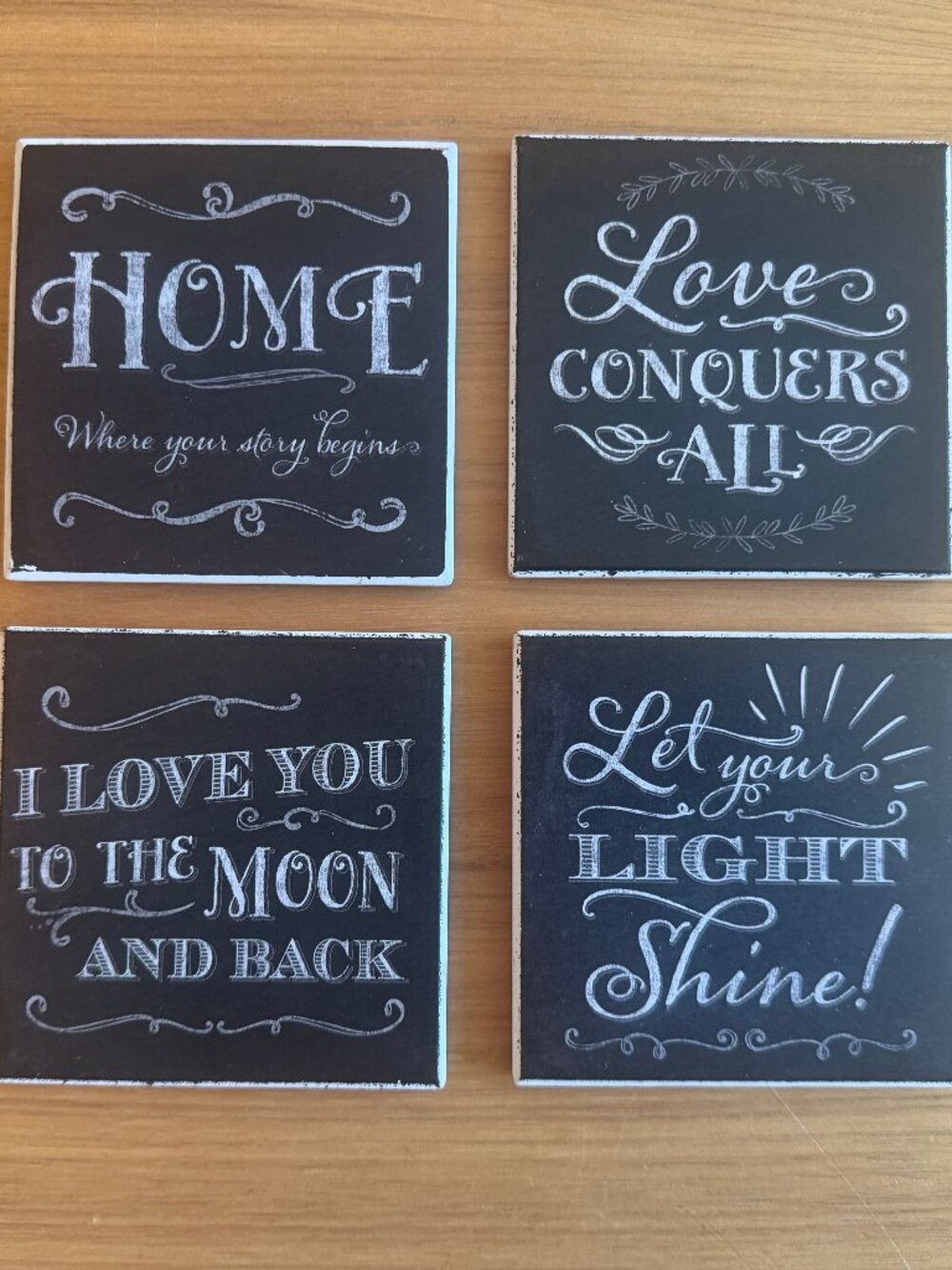 4" x 4" Love Themed Coasters
